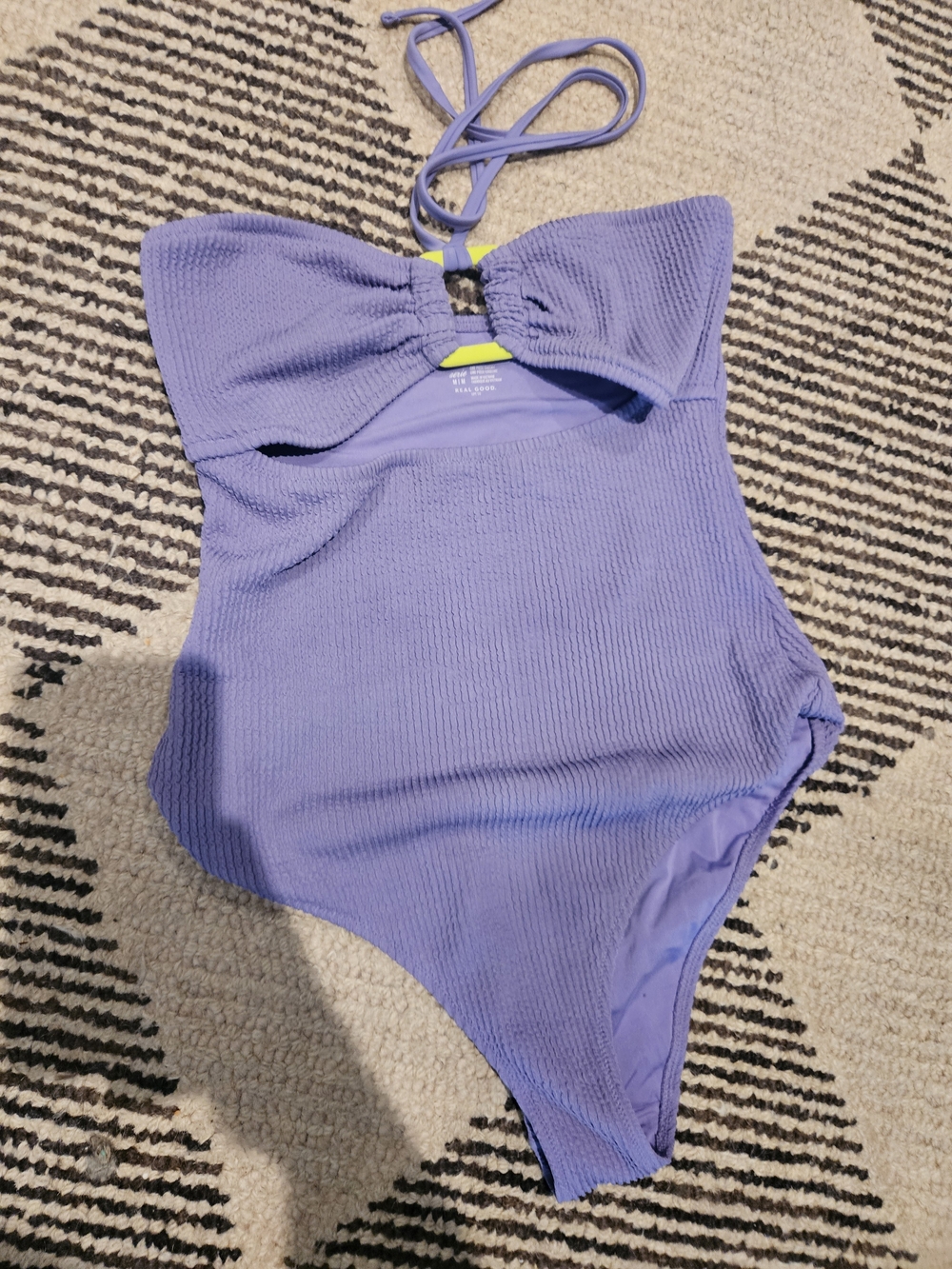 aerie Lavender Ribbed Halter One-Piece Swimsuit for Kids